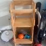 FUNLIO Step stool with Safety Net, Kids Kitchen Step Stool, 3-Level Height Adjustable Toddler Kitchen Stool Helper, Montessori Child Standing Tower for Learning, Easy to Assemble, CE Approved Image 3
