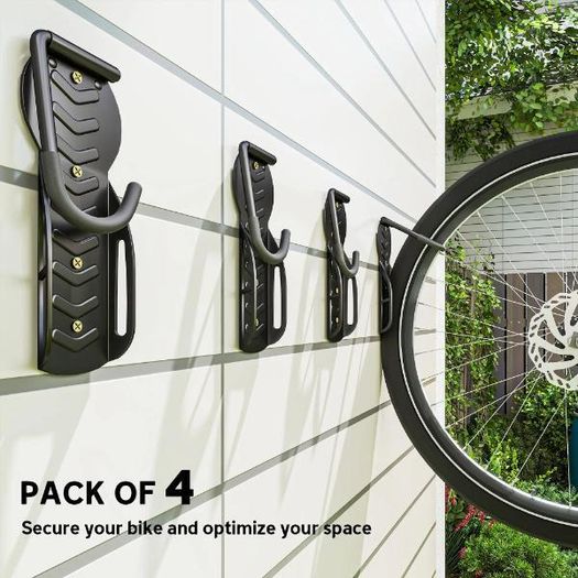 Wall-Mounted Bike Rack Hooks