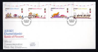 1970 Jersey Battle Of Flowers Commemorative Stamps First Day Cover (FDC)