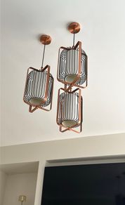 3 Copper Ceiling lights
