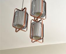 3 Copper Ceiling lights
