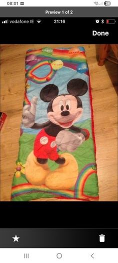 Mickey Mouse sleeping bag