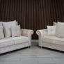 Olympia Cream Scatter Cushions Sofa Set Image 2