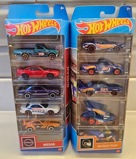 Matchbox & Hotwheels 5 Pack Toy Cars Nissan Mercedes VW Porsche Police
