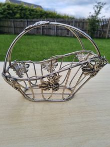 Silver-plated wine basket by Silea