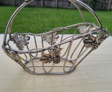 Silver-plated wine basket by Silea
