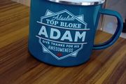history and heraldry enamel mug...Adam