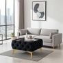 Luxury Velvet Chesterfield Coffee Table 63x63x35cm Square Velvet Free Delivery Image 2