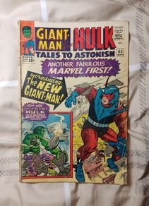 Vintage Tales to Astonish Giant Man The Incredible Hulk 65 Issue 1964 Comic Book Marvel Comics Stan Lee Jack Kirby