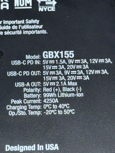 NOCO Boost GBX155 Car Jump Starter, Battery Booster