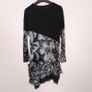 Mado Et Les Autres Vintage Black Grey Abstract Pattern Sheer Mesh Asymmetric Mini Dress 12UK/40EU Image 7