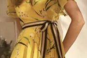 BNWoT Karen Millen Yellow Floral Wrap Dress - As seen on TV