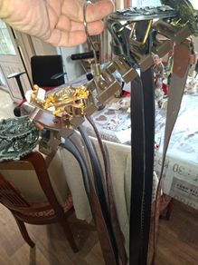 A few Men's Belts and a holder for 10 Belts Price is for One Only