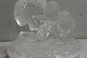 Vintage Royal Crystal Rock owl paperweight