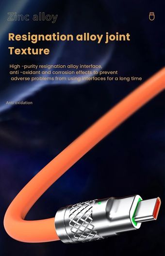 120W 6A 180 Degree Rotating Super Fast Charge Cable Mobile USB to Type C Charger For Samsung