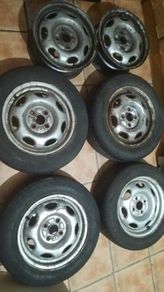 6 x Toyota Corolla E10 XLI E11 Steel Wheel Steelies