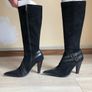 Long heeled suede boots, size 36 EU/4 UK Image 2