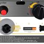 Patio Heater 12.5 kW Gas Heater Including Protective Cover with Gas Hose Pressure Regulator, Stainless Steel Heat Image 5