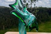 vintage hand blown art vase