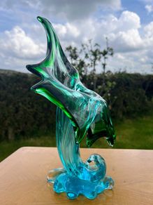 vintage hand blown art vase