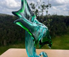 vintage hand blown art vase