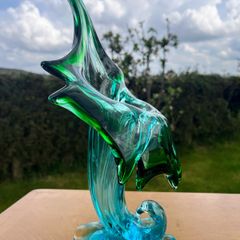 vintage hand blown art vase