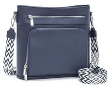 Brand New Women's Shoulder Bag Large Trendy Handbag with Wallet Function - Blue