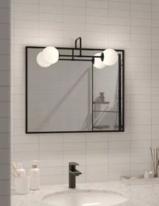 M&S Black Metal Frame Wall Mirror - Brand new in box