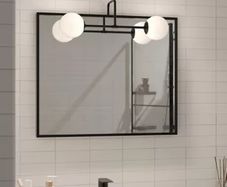 M&S Black Metal Frame Wall Mirror - Brand new in box