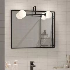 M&S Black Metal Frame Wall Mirror - Brand new in box