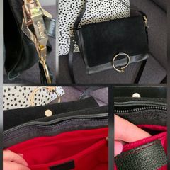 Cherry Paris leather/ suede handbag