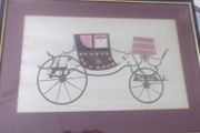 5 vintage prints picture of antiques cars