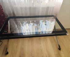 Coffee Table. Chrome and glass