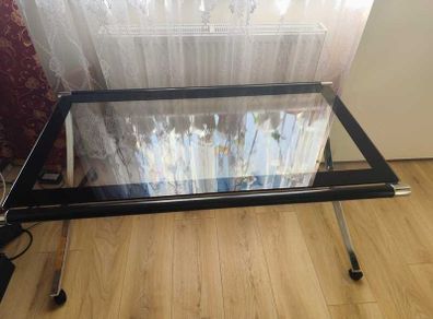 Coffee Table. Chrome and glass