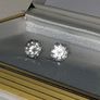 Hallmarked Silver Vintage Solitaire Earrings Image 3
