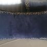 Plush Navy Velour with Gold Embroidery Cushions x2 Image 5