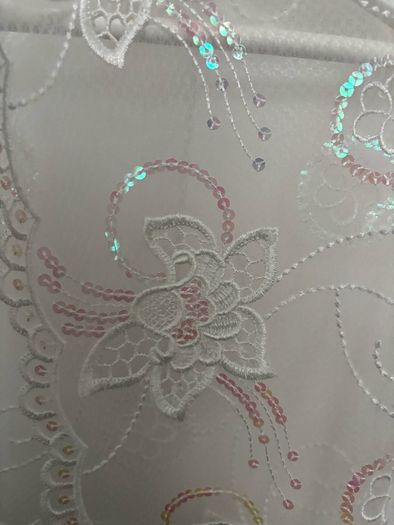 Passigatti Scarf/Wrap with Embroidery and Sequin Detailing