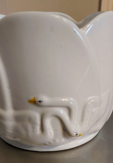 White Flower pot