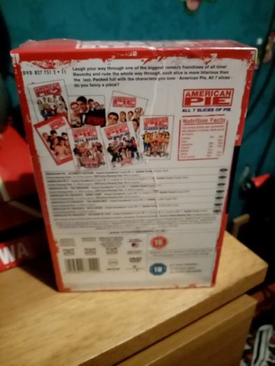 DVD boxset of the America pie series. 8 movies brand new sealed