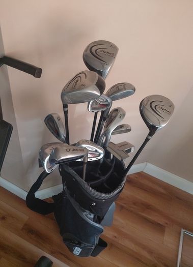 Golf Clubs and Trolley