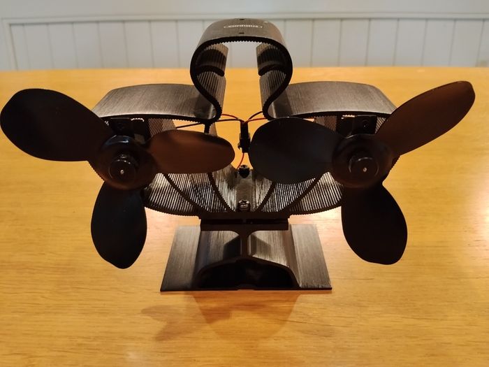 VonHaus Stove Fan with 6 Blades for Wood/Log Burners, Fireplaces, Stove Heaters, Silent Operation, Eco Friendly, Self Powered