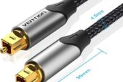 Optical Cable for Soundbar to TV 2m Digital Audio Optical Cable, Toslink Optical Cable Gold-Plated for Home Cinema, S/PDIF, PS4, Xbox, Stereo System