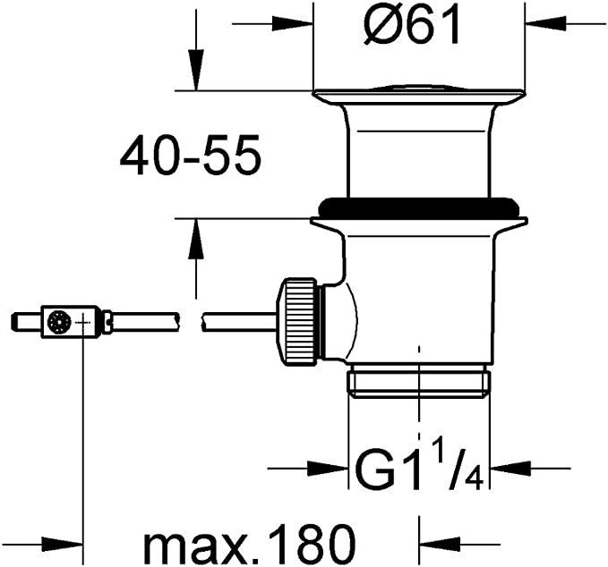 GROHE Drainage Fitting Chrome-Plated