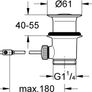 GROHE Drainage Fitting Chrome-Plated Image 2