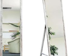 Large floor mirror broken
