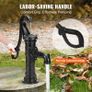 Antique Well Hand Pitcher Pump, 22 ft Maximum Lift, Cast Iron Manual Hand Water Pump with Ergonomic Handle G1-5/8" Easy Installation, Old Fashioned for Outdoor Home Yard Garden Pond Farm, Black Image 3