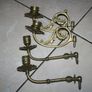 Two Pairs of  Vintage, French, brass wall or piano candle holders L-7,4" Image 2