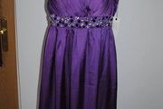 BNWT purple midi halter neck stunning dress by Dress 190 size UK18 EU46 Postage included