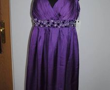 BNWT purple midi halter neck stunning dress by Dress 190 size UK18 EU46 Postage included