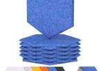 NEW SALE | 12 Pack Hexagon Acoustic Panels Self-adhesive, 30x26x0,9cm High Density Sound Proof Panels